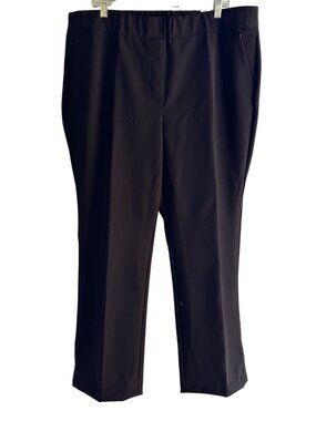Lane Bryant Womens On-The-Go Pants Black Straight Plus Size 20 Nylon Blend New